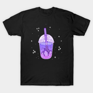 Graveyard boba tea with many ghosts T-Shirt